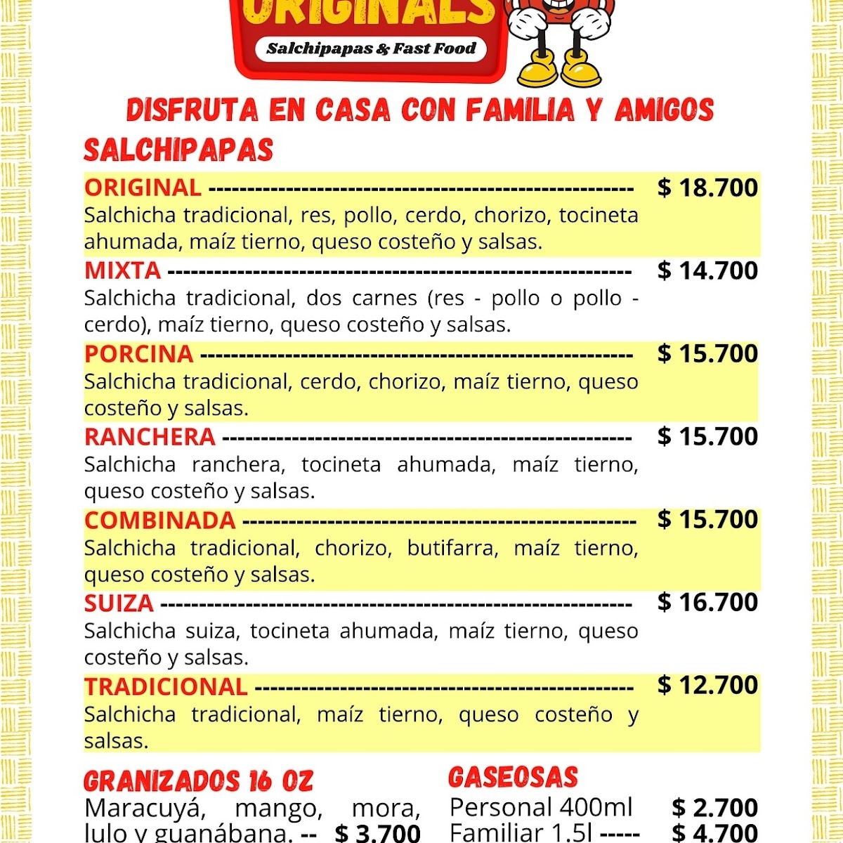 Las Originals - Salchipapas & Fast Food