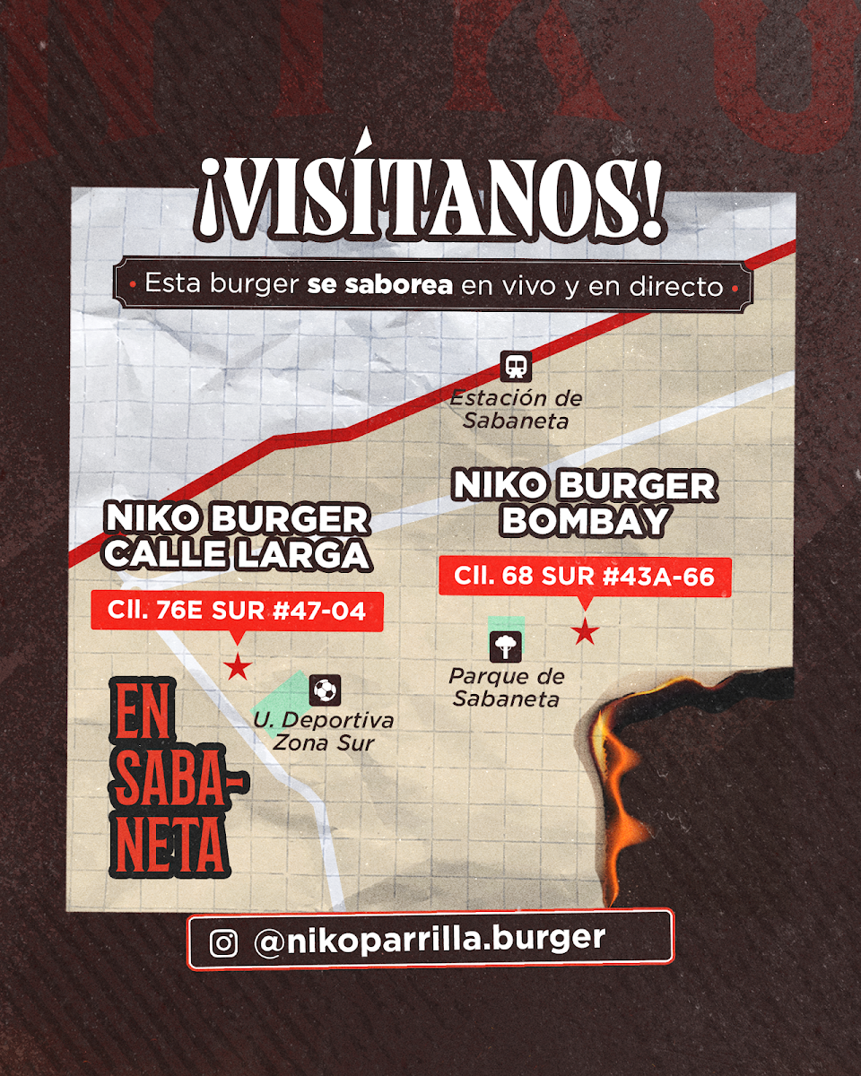 Niko Parrilla Burger Grill | Calle Larga | Sabaneta | Hamburguesas