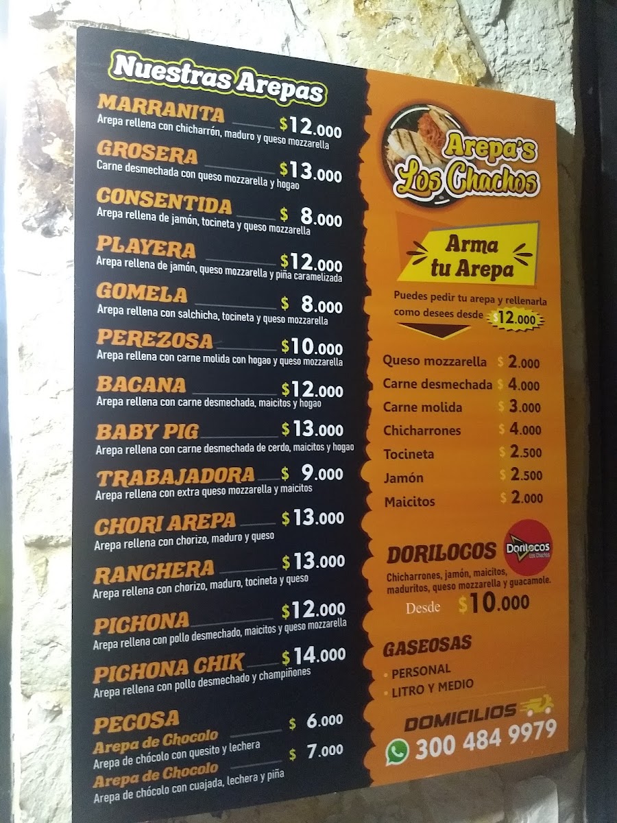 Arepas rellenas los chachos