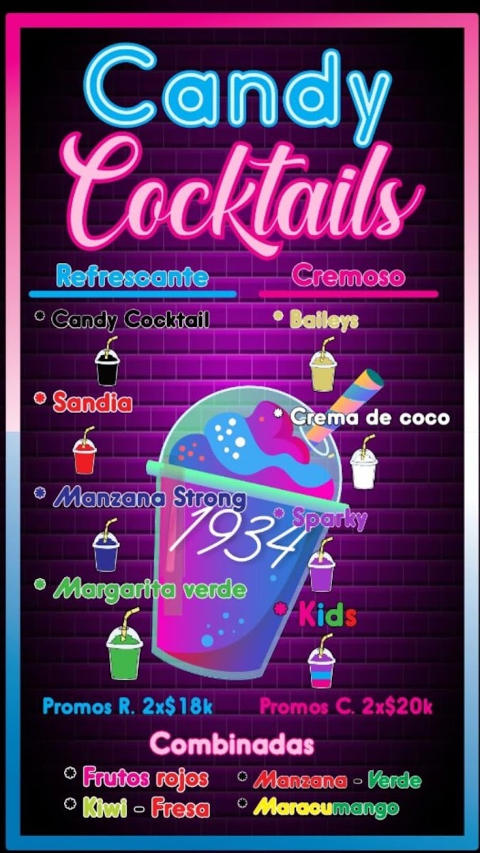 Candy cocktails 1934
