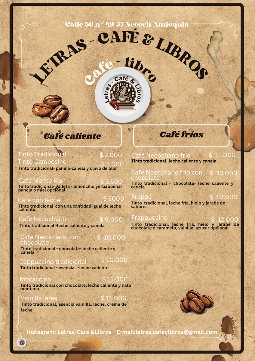 Letras - Cafe & libros