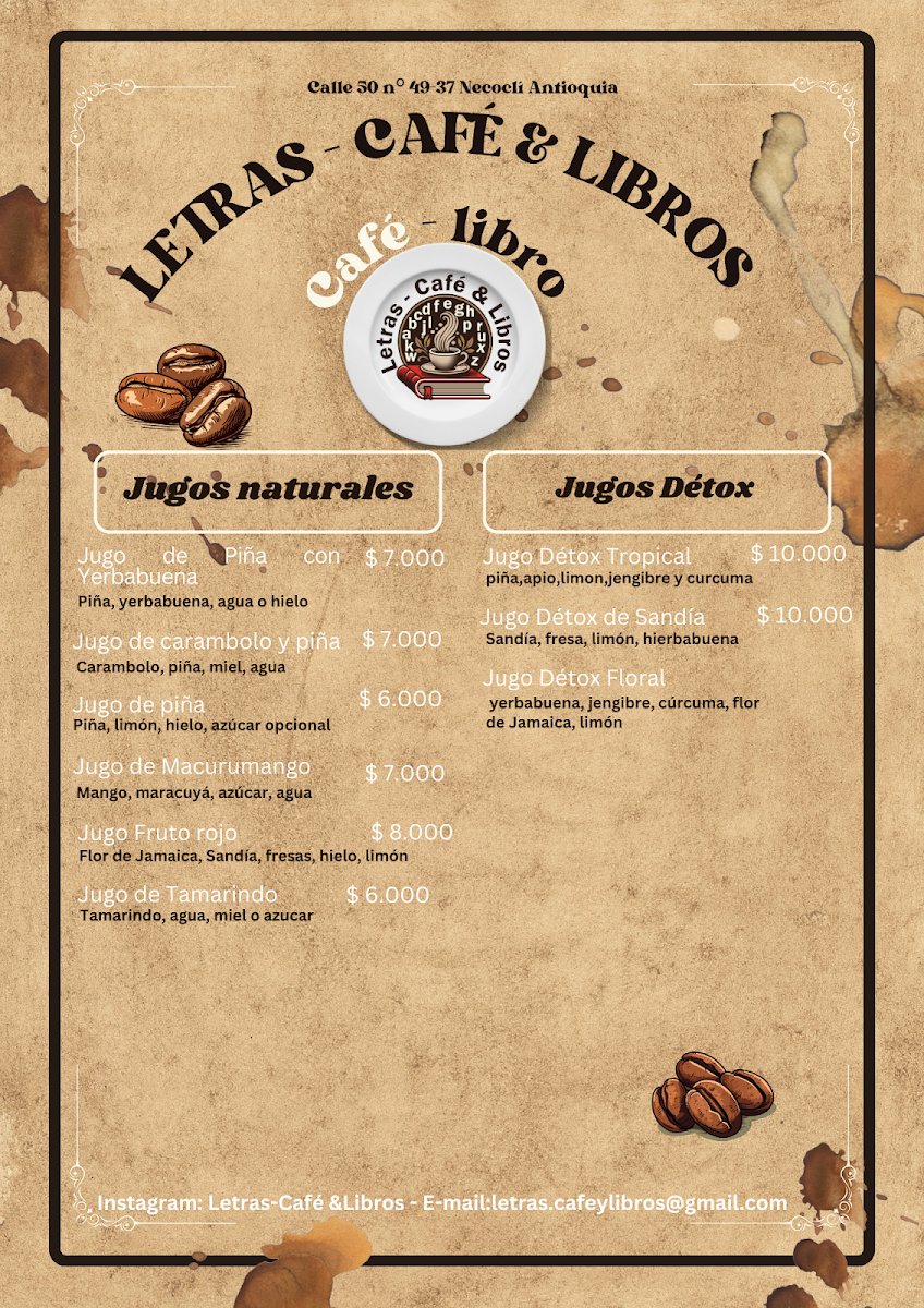 Letras - Cafe & libros