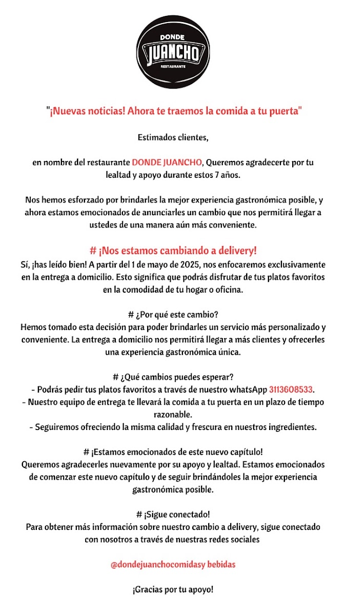 Donde Juancho Comidas y Bebidas (Sabaneta y la Estrella)