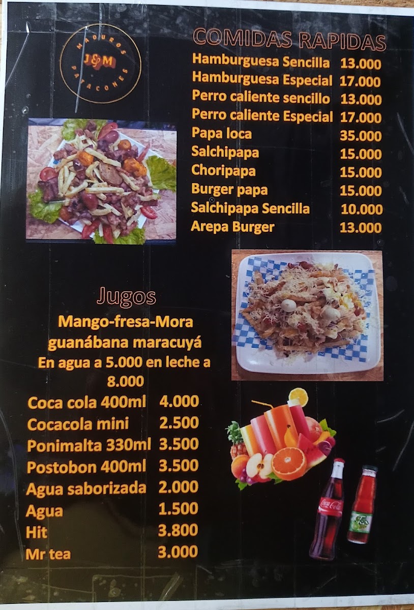 POTATONES J Y M papas y patacones