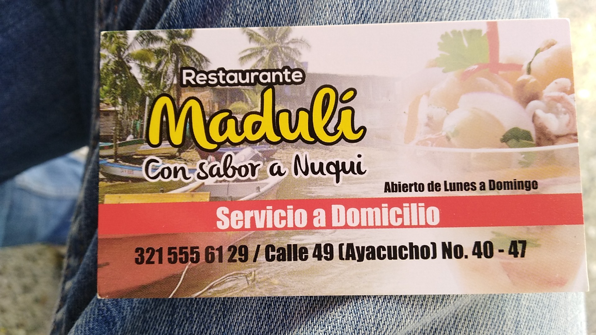 Restaurante Madulí con sabor a Nuqui