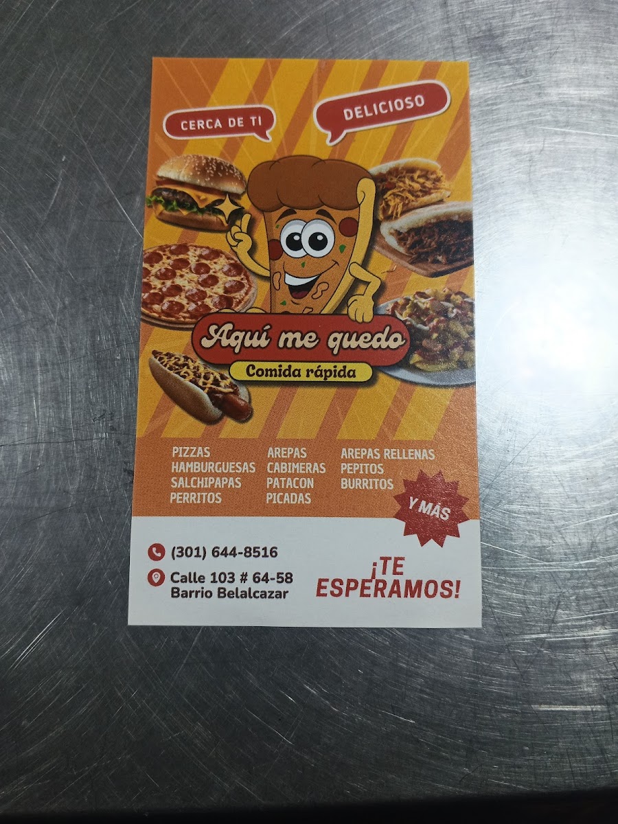 Aquí me quedo - comidas rápidas