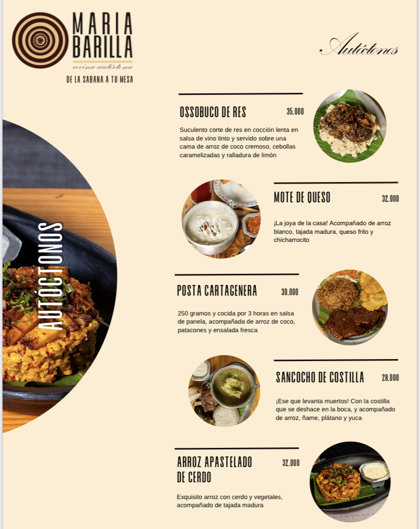 Maria Barilla Restaurante - Cocina Autoctona