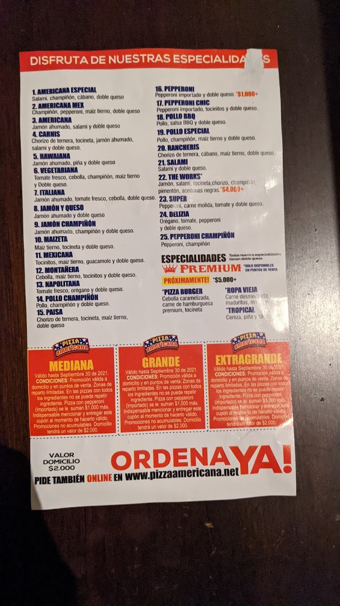 Pizza Americana