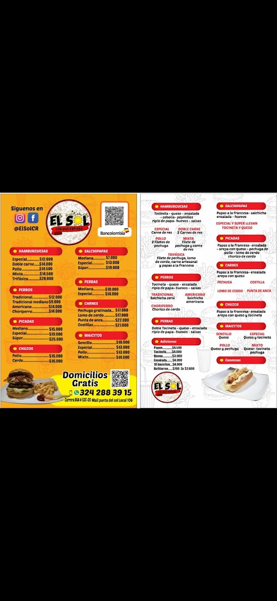 Comidas rápidas El Sol
