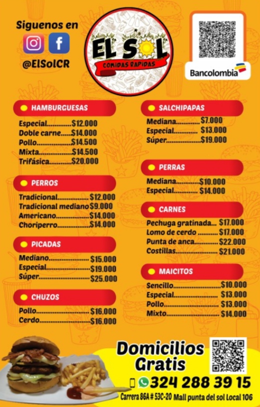 Comidas rápidas El Sol