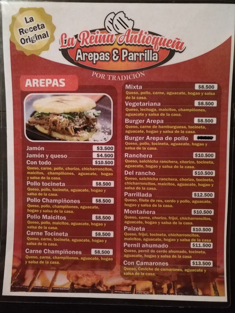 La Reina Antioqueña Arepas Y Parrilla