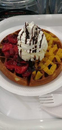 Vanila Coffee and Waffles